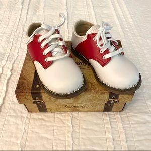Footmates Red/White Oxford shoes (toddler)